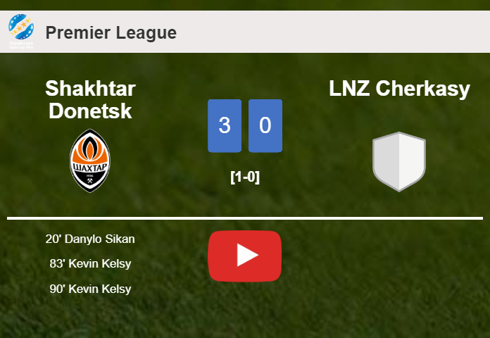 Shakhtar Donetsk wipes out LNZ Cherkasy with 2 goals from K. Kelsy. HIGHLIGHTS