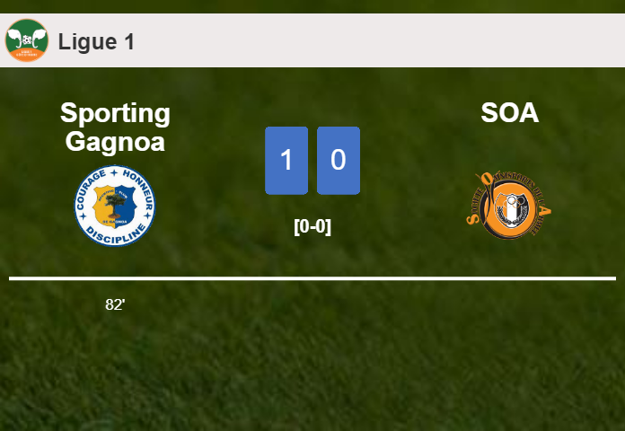 Sporting Gagnoa prevails over SOA 1-0 with a goal scored by 