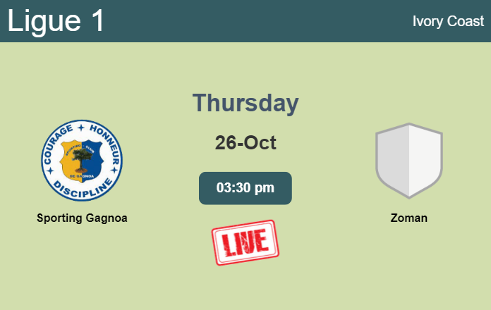 How to watch Sporting Gagnoa vs. Zoman on live stream and at what time