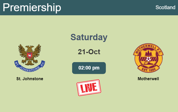 How to watch St. Johnstone vs. Motherwell on live stream and at what time