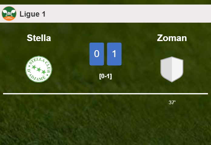 Zoman overcomes Stella 1-0 with a goal scored by 