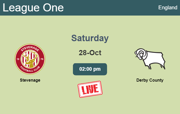 How to watch Stevenage vs. Derby County on live stream and at what time