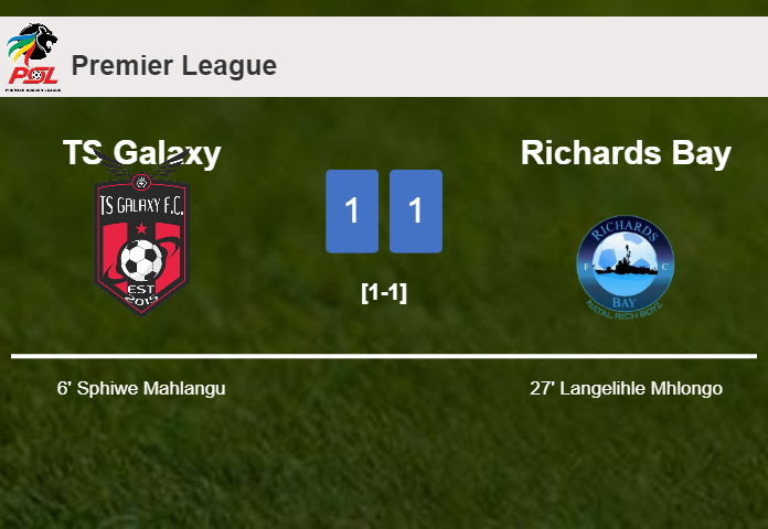 TS Galaxy and Richards Bay draw 1-1 on Sunday