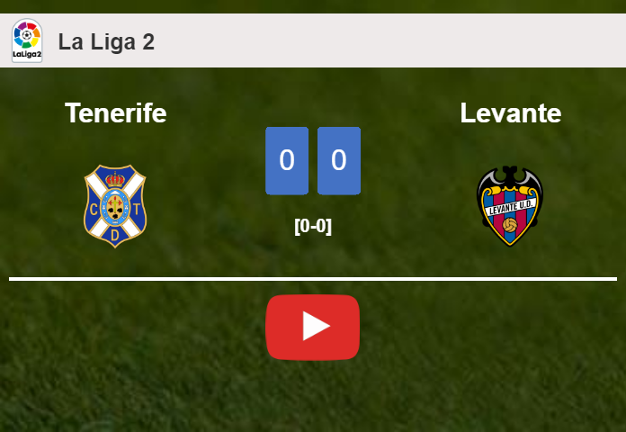 Tenerife draws 0-0 with Levante on Saturday. HIGHLIGHTS