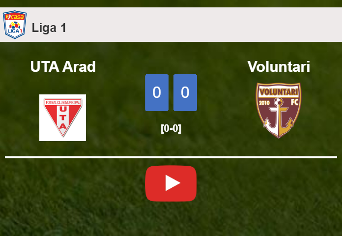 UTA Arad draws 0-0 with Voluntari on Saturday. HIGHLIGHTS