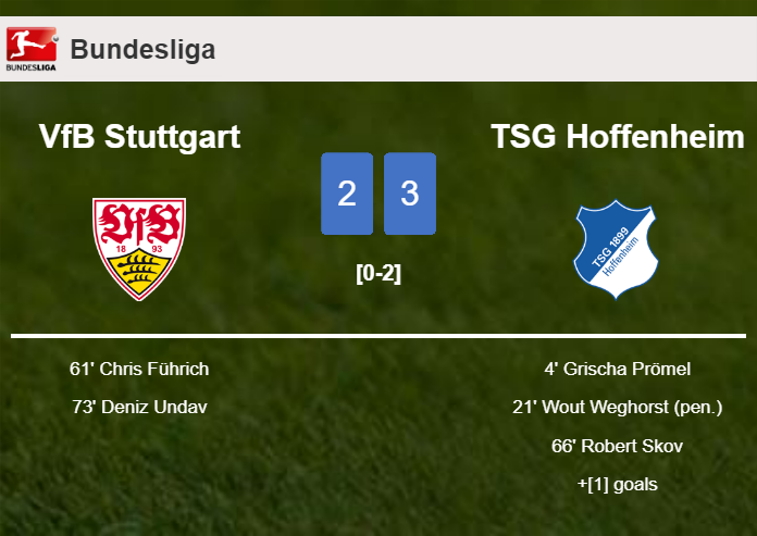 TSG Hoffenheim conquers VfB Stuttgart 3-2