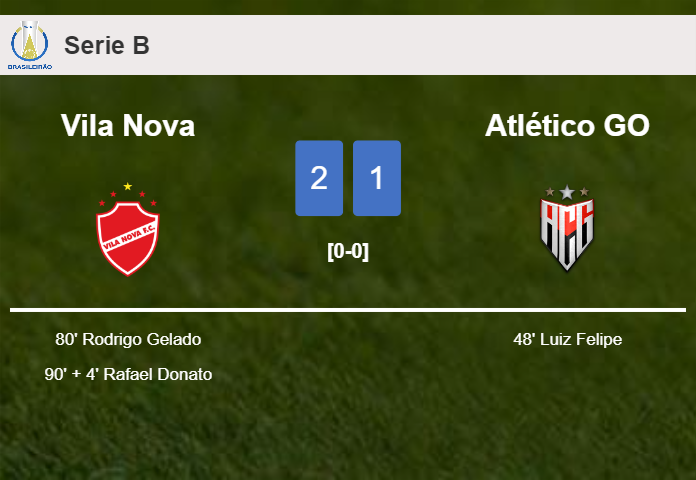 Vila Nova recovers a 0-1 deficit to conquer Atlético GO 2-1