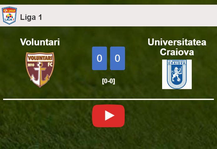 Voluntari draws 0-0 with Universitatea Craiova with Alexandru Mitrita missing a penalt. HIGHLIGHTS