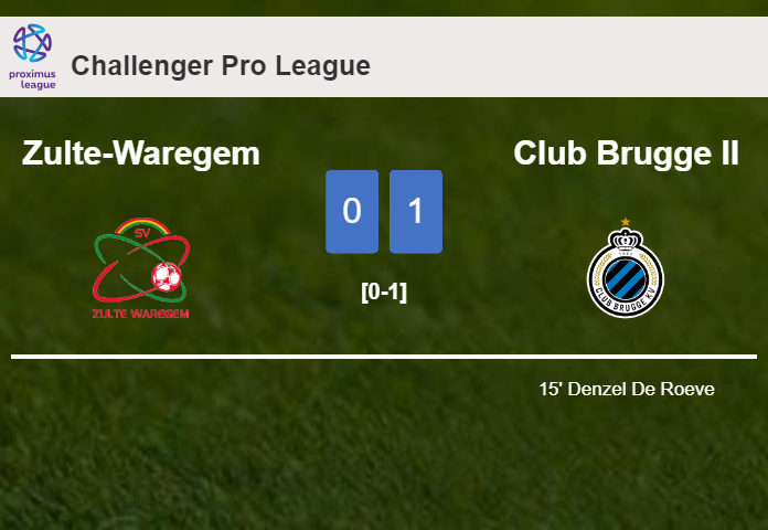 Club Brugge II overcomes Zulte-Waregem 1-0 with a goal scored by D. De