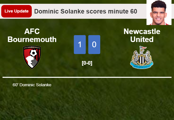 AFC Bournemouth vs Newcastle United live updates: Dominic Solanke scores opening goal in Premier League contest (1-0)