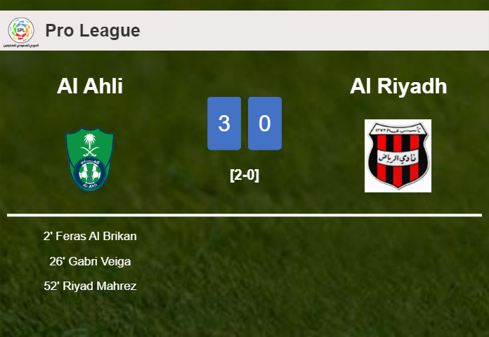 Al Ahli beats Al Riyadh 3-0