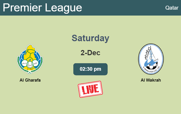 How to watch Al Gharafa vs. Al Wakrah on live stream and at what time