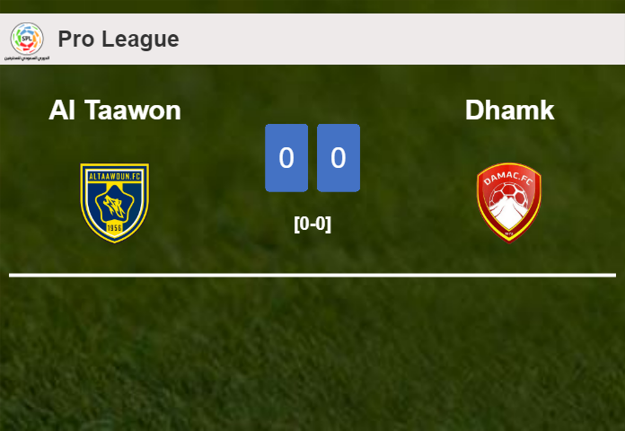 Al Taawon draws 0-0 with Dhamk on Sunday