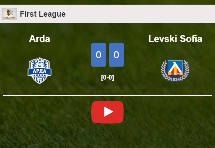 Arda draws 0-0 with Levski Sofia on Wednesday. HIGHLIGHTS