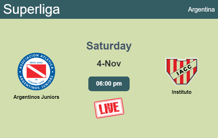 How to watch Argentinos Juniors vs. Instituto on live stream and at what time