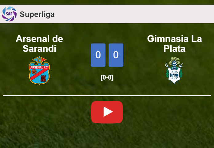 Arsenal de Sarandi draws 0-0 with Gimnasia La Plata on Friday. HIGHLIGHTS