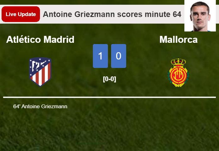 Atlético Madrid vs Mallorca live updates: Antoine Griezmann scores opening goal in La Liga encounter (1-0)