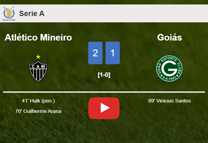 Atlético Mineiro steals a 2-1 win against Goiás. HIGHLIGHTS