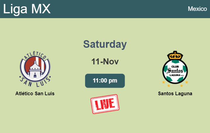 How to watch Atlético San Luis vs. Santos Laguna on live stream and at what time
