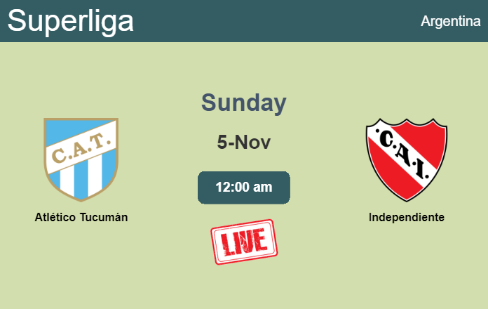 How to watch Atlético Tucumán vs. Independiente on live stream and at what time