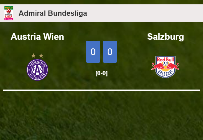 Austria Wien draws 0-0 with Salzburg with Alexander Schmidt missing a penalt