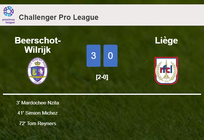 Beerschot-Wilrijk conquers Liège 3-0