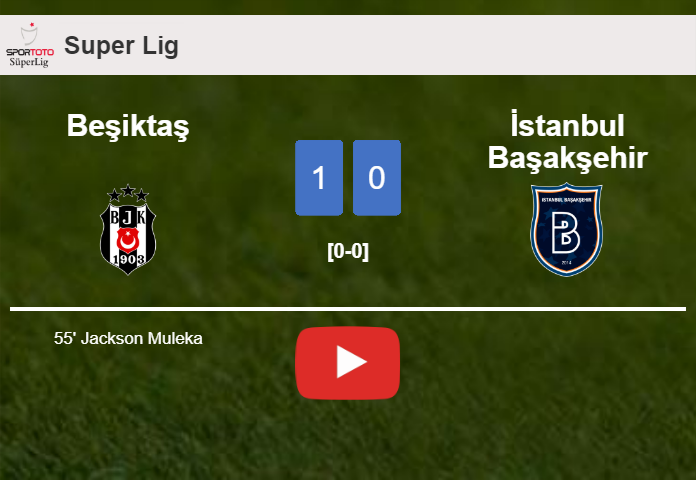 Beşiktaş overcomes İstanbul Başakşehir 1-0 with a goal scored by J. Muleka. HIGHLIGHTS