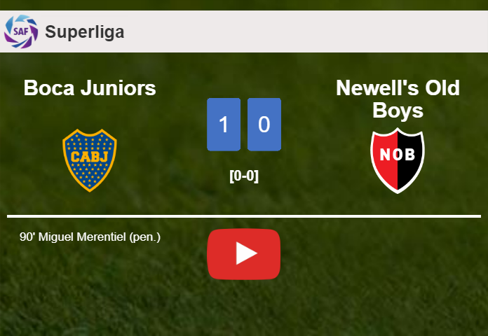 Boca Juniors overcomes Newell's Old Boys 1-0 with a late goal scored by M. Merentiel. HIGHLIGHTS