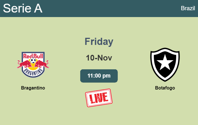 How to watch Bragantino vs. Botafogo on live stream and at what time