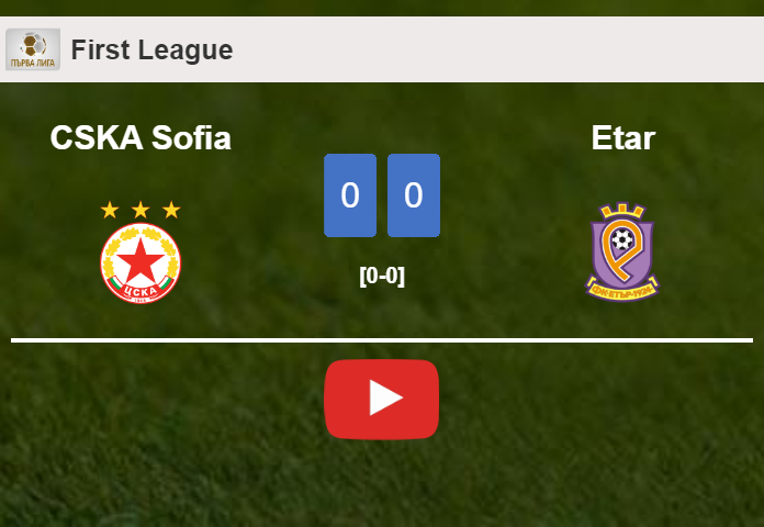 Etar stops CSKA Sofia with a 0-0 draw. HIGHLIGHTS