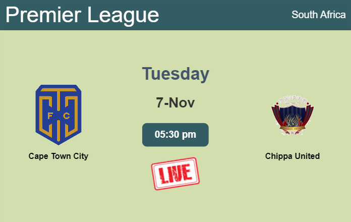 How to watch Cape Town City vs. Chippa United on live stream and at what time