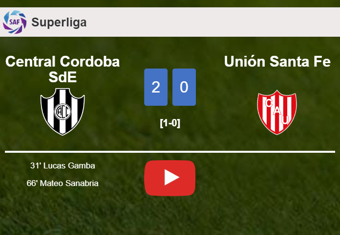 Central Cordoba SdE surprises Unión Santa Fe with a 2-0 win. HIGHLIGHTS