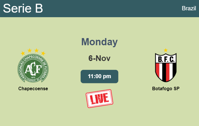 How to watch Chapecoense vs. Botafogo SP on live stream and at what time