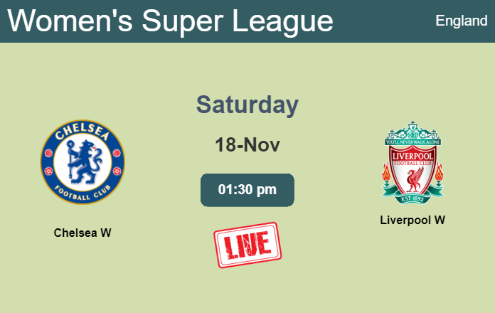 How to watch Chelsea W vs. Liverpool W on live stream and at what time