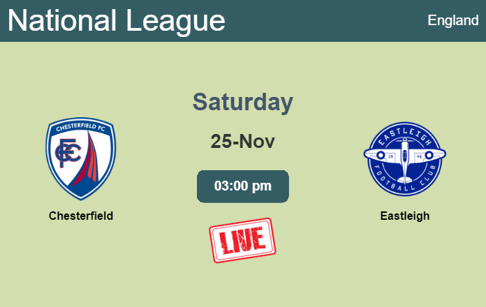 How to watch Chesterfield vs. Eastleigh on live stream and at what time