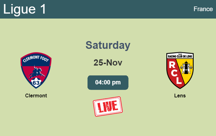 How to watch Clermont vs. Lens on live stream and at what time