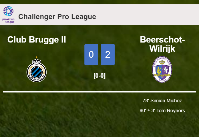 Beerschot-Wilrijk tops Club Brugge II 2-0 on Sunday