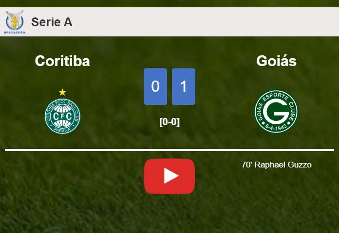 Goiás conquers Coritiba 1-0 with a goal scored by R. Guzzo. HIGHLIGHTS