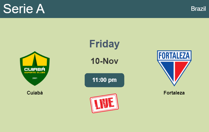 How to watch Cuiabá vs. Fortaleza on live stream and at what time