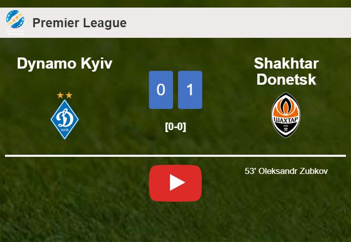 Shakhtar Donetsk conquers Dynamo Kyiv 1-0 with a goal scored by O. Zubkov. HIGHLIGHTS
