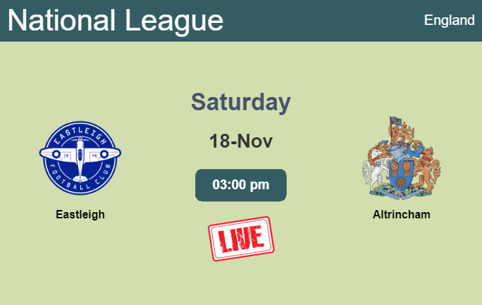 How to watch Eastleigh vs. Altrincham on live stream and at what time