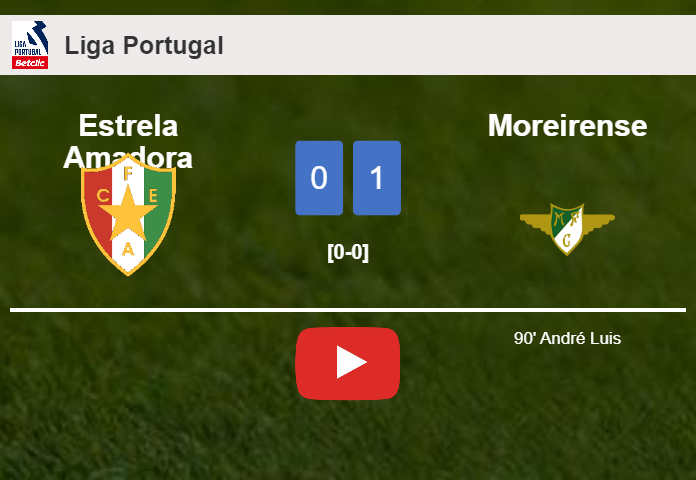 Moreirense defeats Estrela Amadora 1-0 with a late goal scored by A. Luis. HIGHLIGHTS