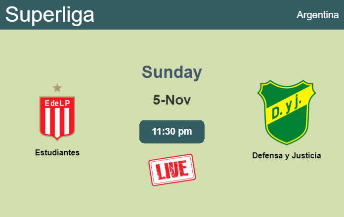 How to watch Estudiantes vs. Defensa y Justicia on live stream and at what time