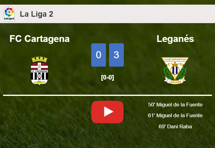 Leganés prevails over FC Cartagena 3-0. HIGHLIGHTS