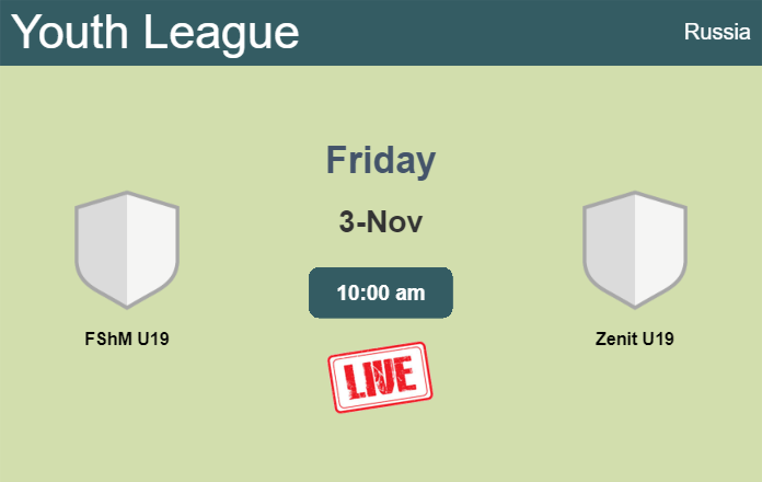 How to watch FShM U19 vs. Zenit U19 on live stream and at what time