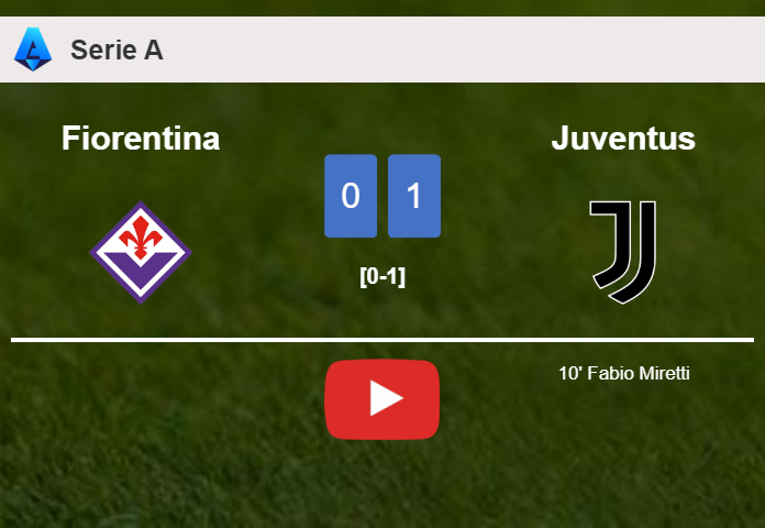 Juventus defeats Fiorentina 1-0 with a goal scored by F. Miretti. HIGHLIGHTS