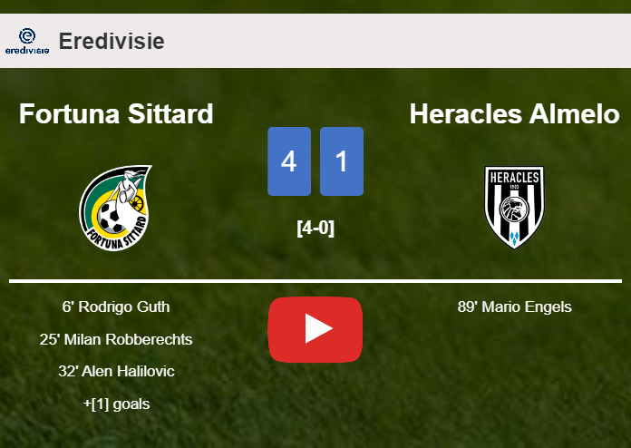 Fortuna Sittard demolishes Heracles Almelo 4-1 with a great performance. HIGHLIGHTS