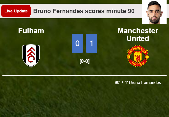 Fulham vs Manchester United live updates: Bruno Fernandes scores opening goal in Premier League match (0-1)