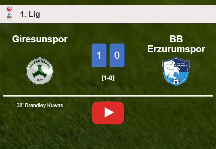 Giresunspor conquers BB Erzurumspor 1-0 with a goal scored by B. Kuwas. HIGHLIGHTS