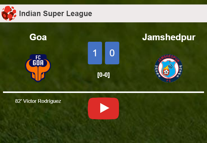 Goa conquers Jamshedpur 1-0 with a goal scored by V. Rodríguez. HIGHLIGHTS